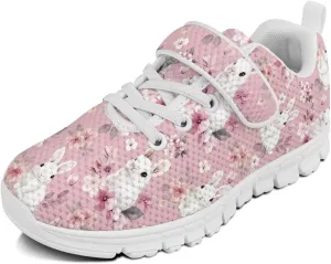 Yzaoxia Easter Shoes for Girls Boys Tennis Running Shoes Hook and Loop Sneakers Walking Shoes Barefoot Shoes Trainers Slip On Sneakers Size 11-Big Size 2.5
