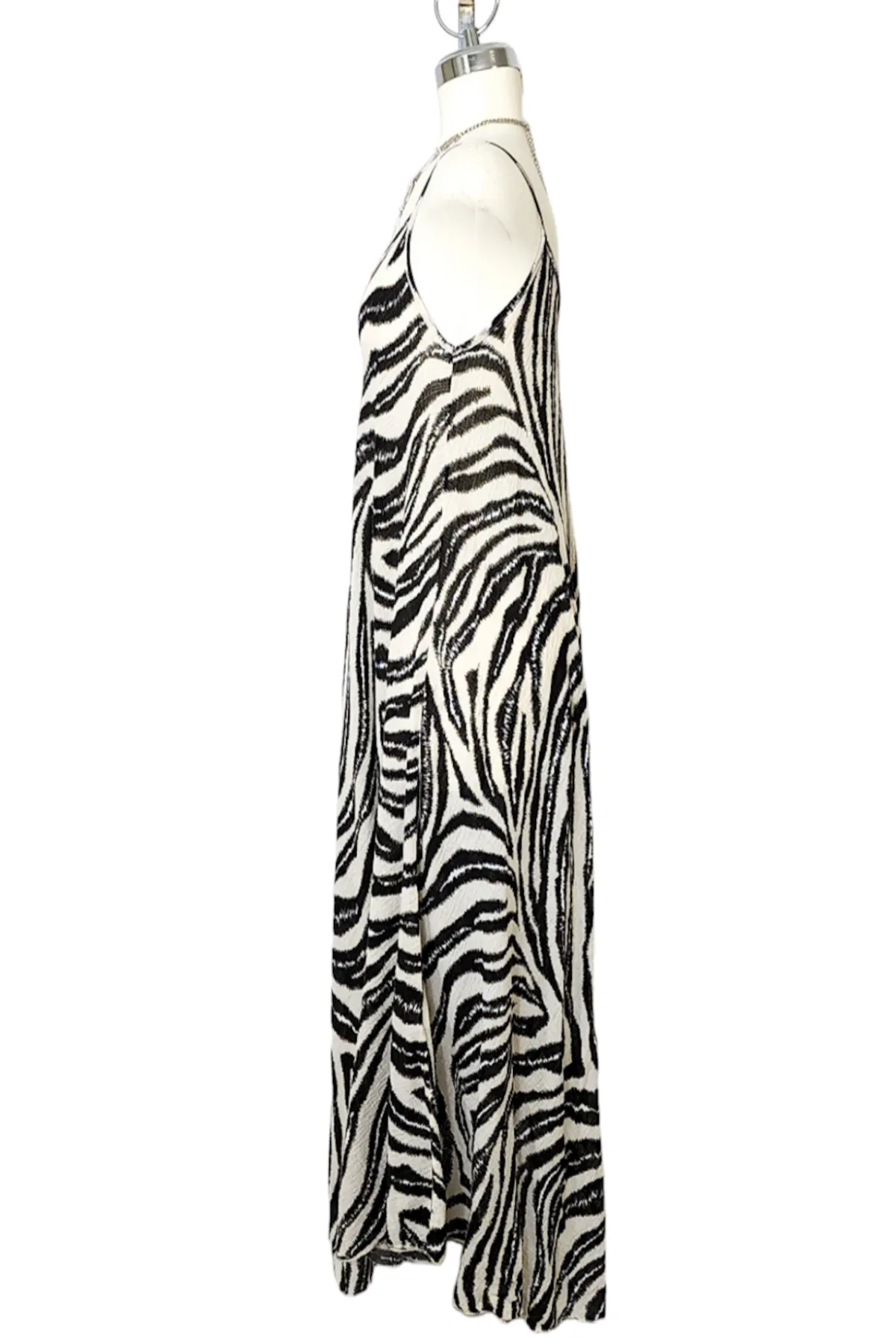 Zebra Print Slip Dress