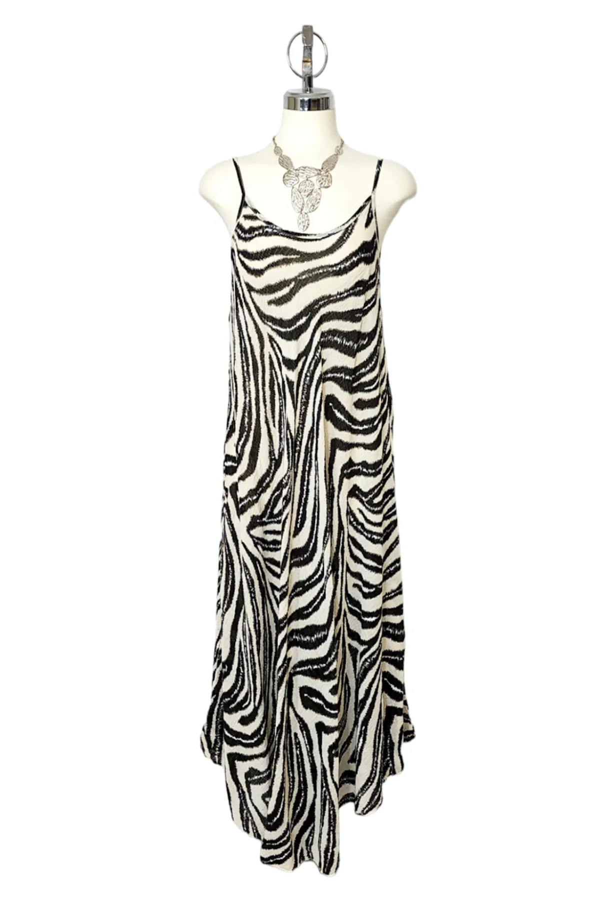 Zebra Print Slip Dress